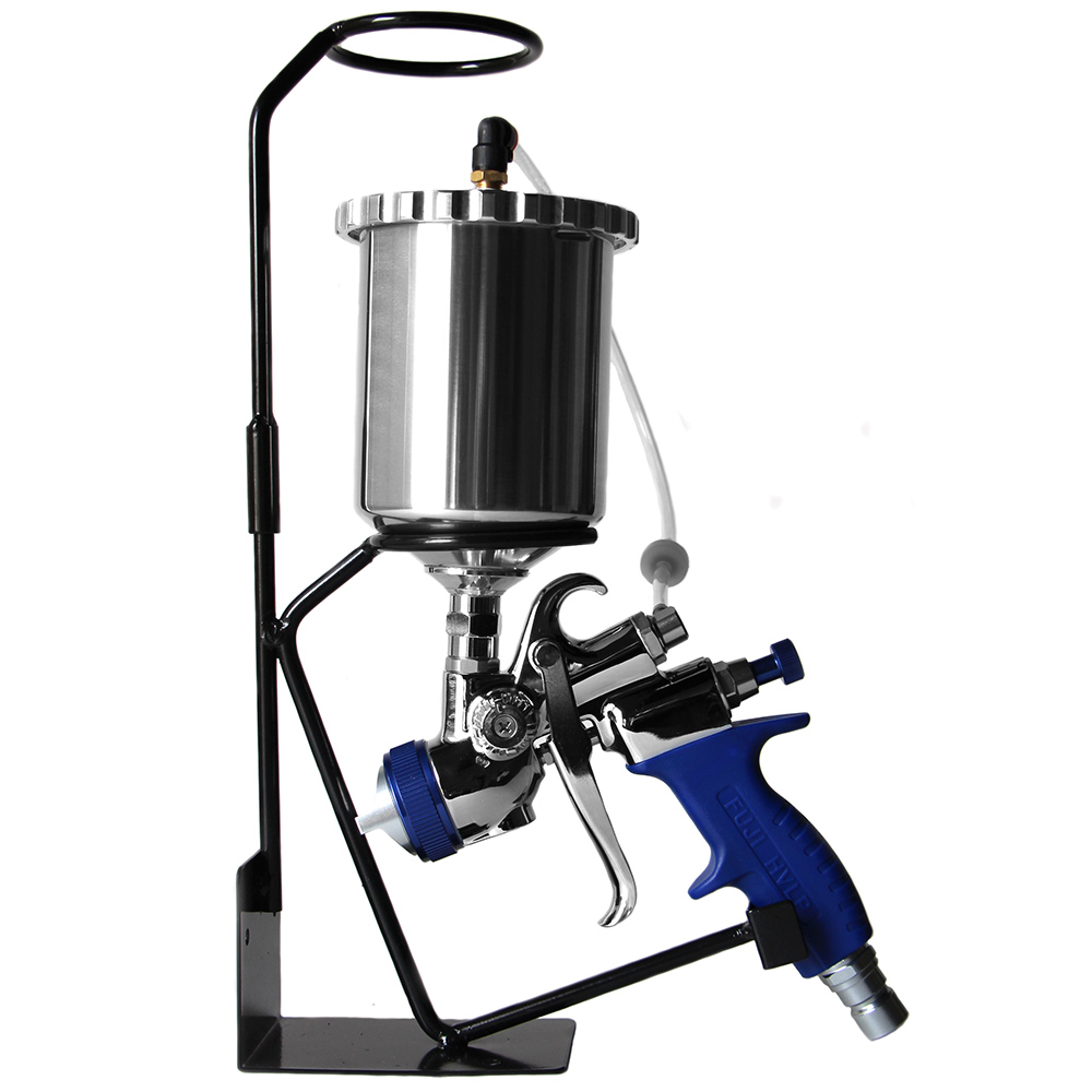 WoodRiver - Gravity Feed Spray Gun Stand With Detachable Strainer Holder