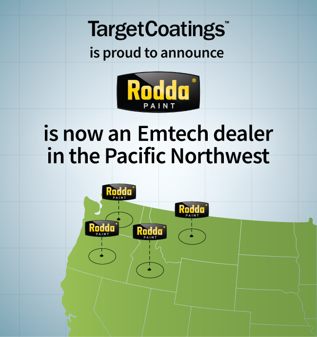 Rodda Paint now stocking Emtech in select stores in the Pacific Northwest