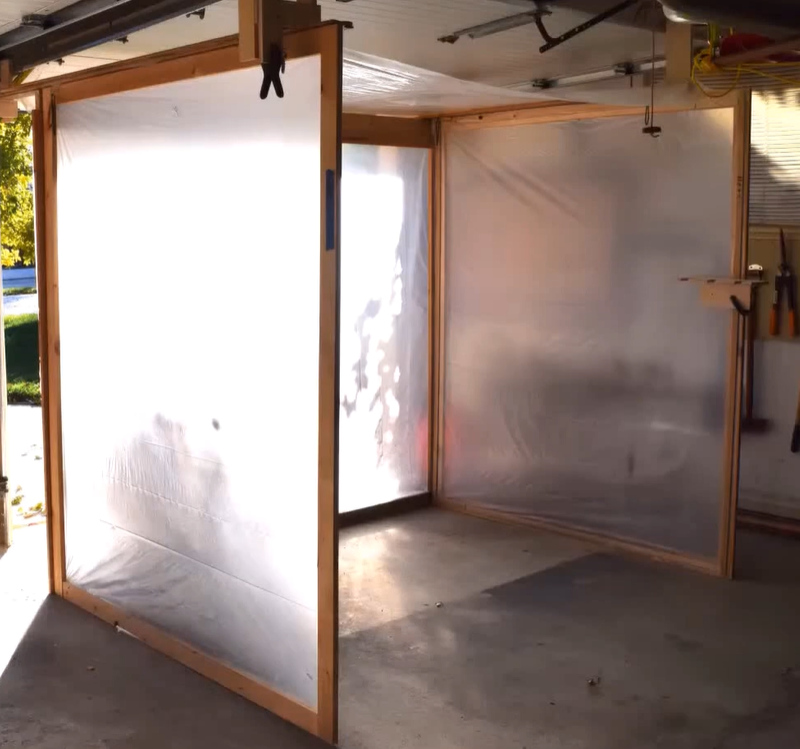 How to make a wood finishing spray booth