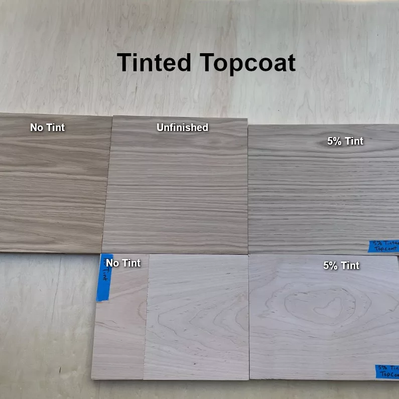 A faster way to achieve the natural wood look using a tinted topcoat